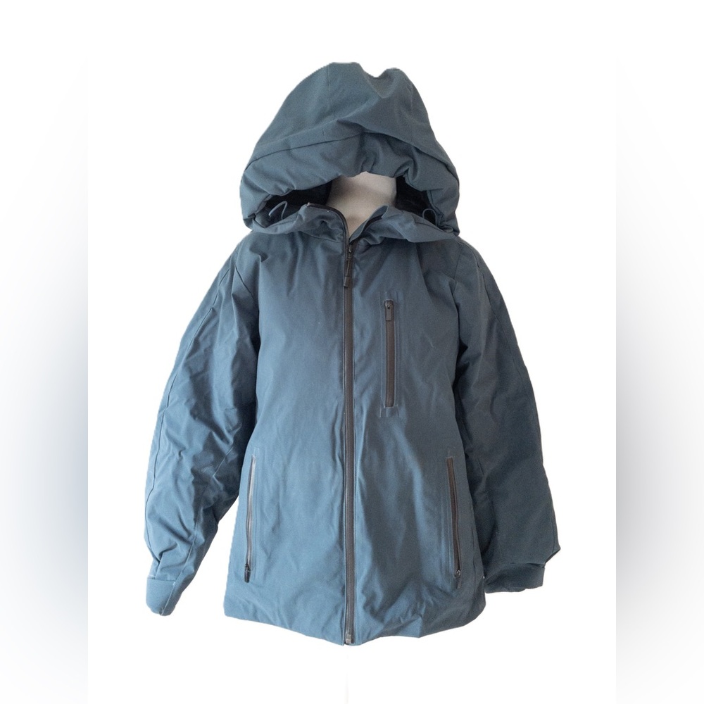 Uniqlo Hybrid Down Parka Coat SZ S Hooded Winter Jacket Water Resistant Ski Snow